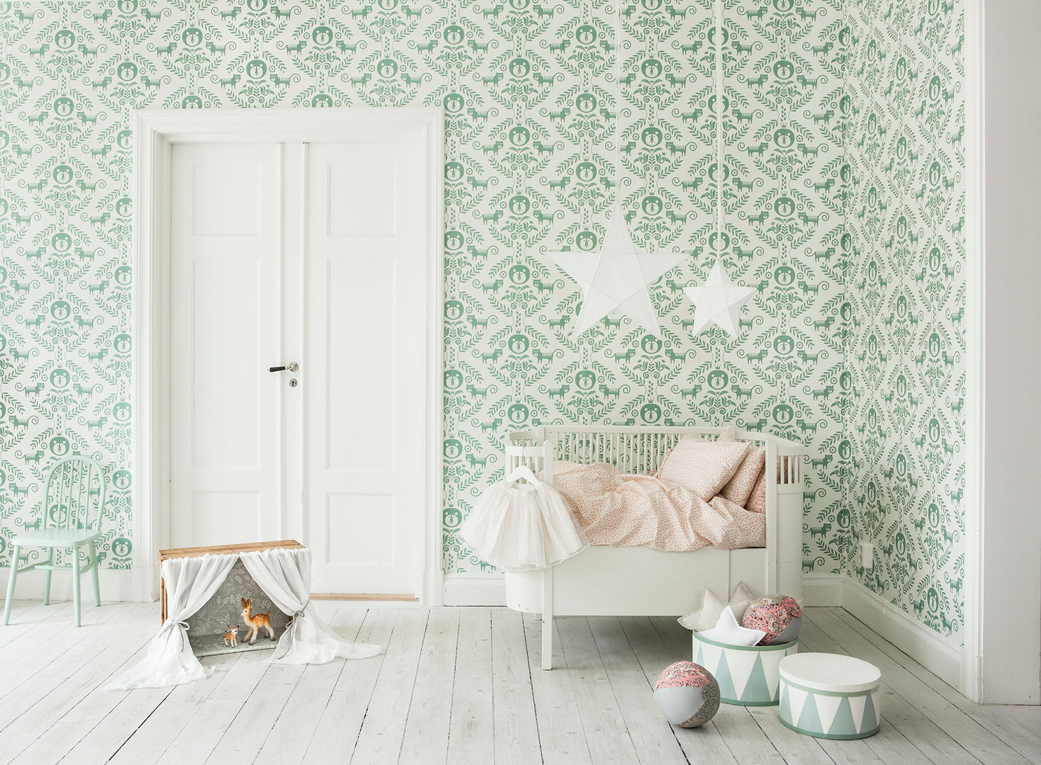 Jungle Green - Ingela P Arrhenius - Photowall Photowall Dinding & Lantai Gaya Skandinavia Wallpaper