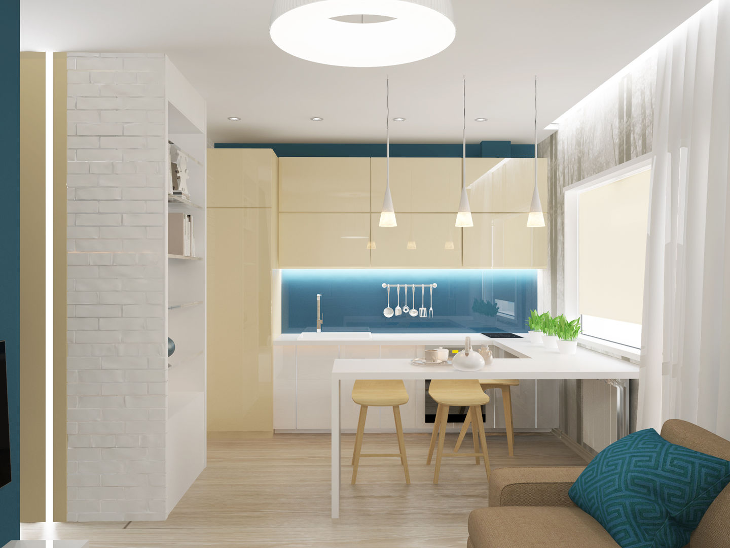 Кваритра-студия, mysoul mysoul Minimalist kitchen