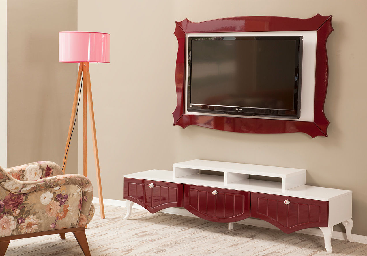 Elit Country TV Ünitesi Sanal Mobilya Modern Oturma Odası TV Dolabı & Mobilyaları