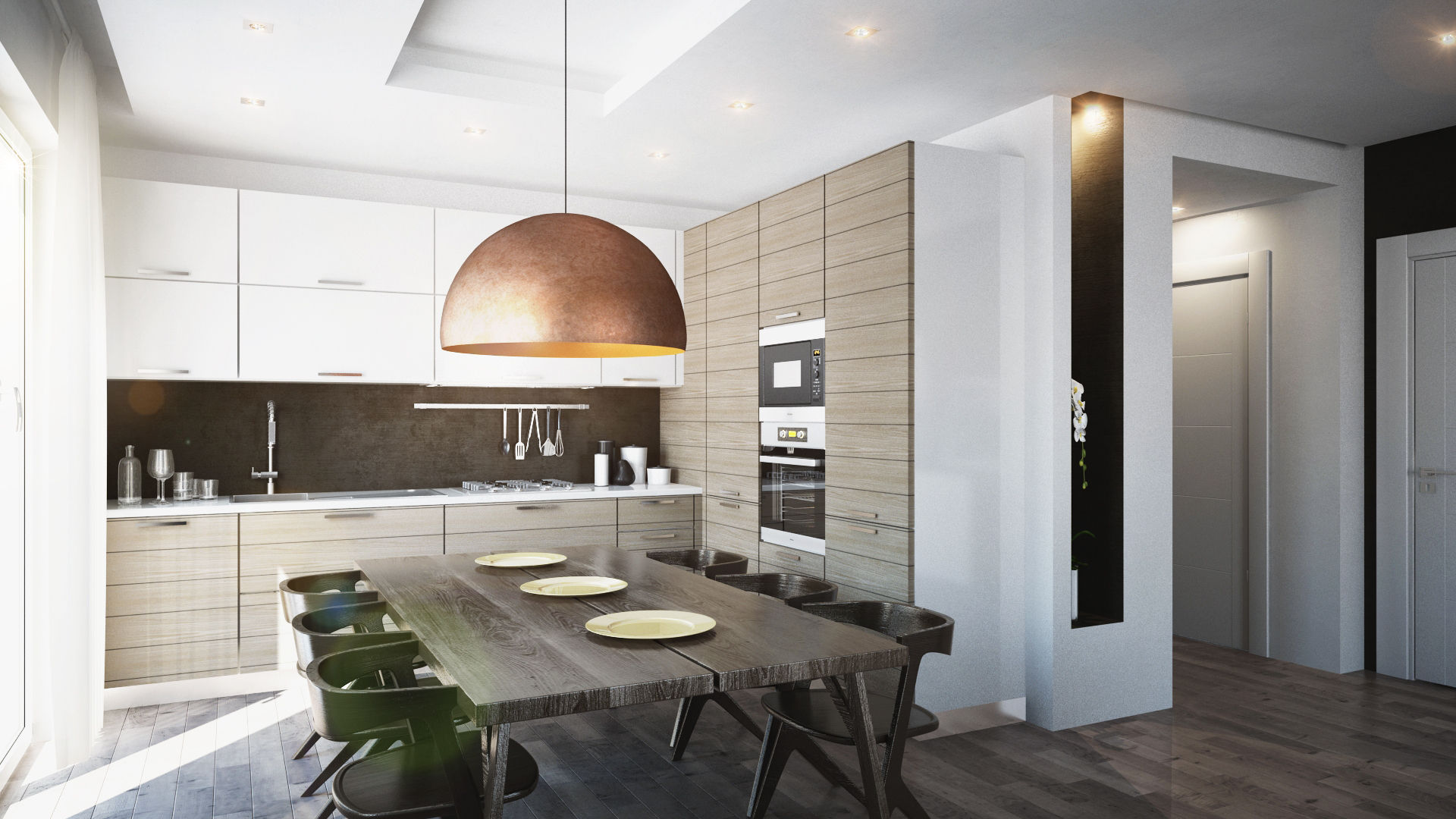 RISTRUTTURAZIONE CASA DI ABITAZIONE , Beniamino Faliti Architetto Beniamino Faliti Architetto モダンな キッチン