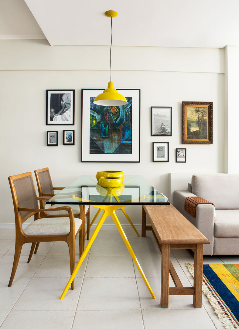 Parede de Quadros homify Salas de jantar modernas