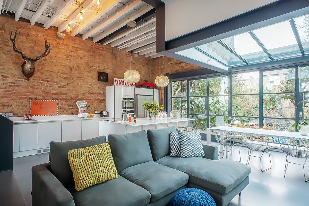 Full House Renovation with Crittall Extension, London, HollandGreen HollandGreen Industrial style kitchen