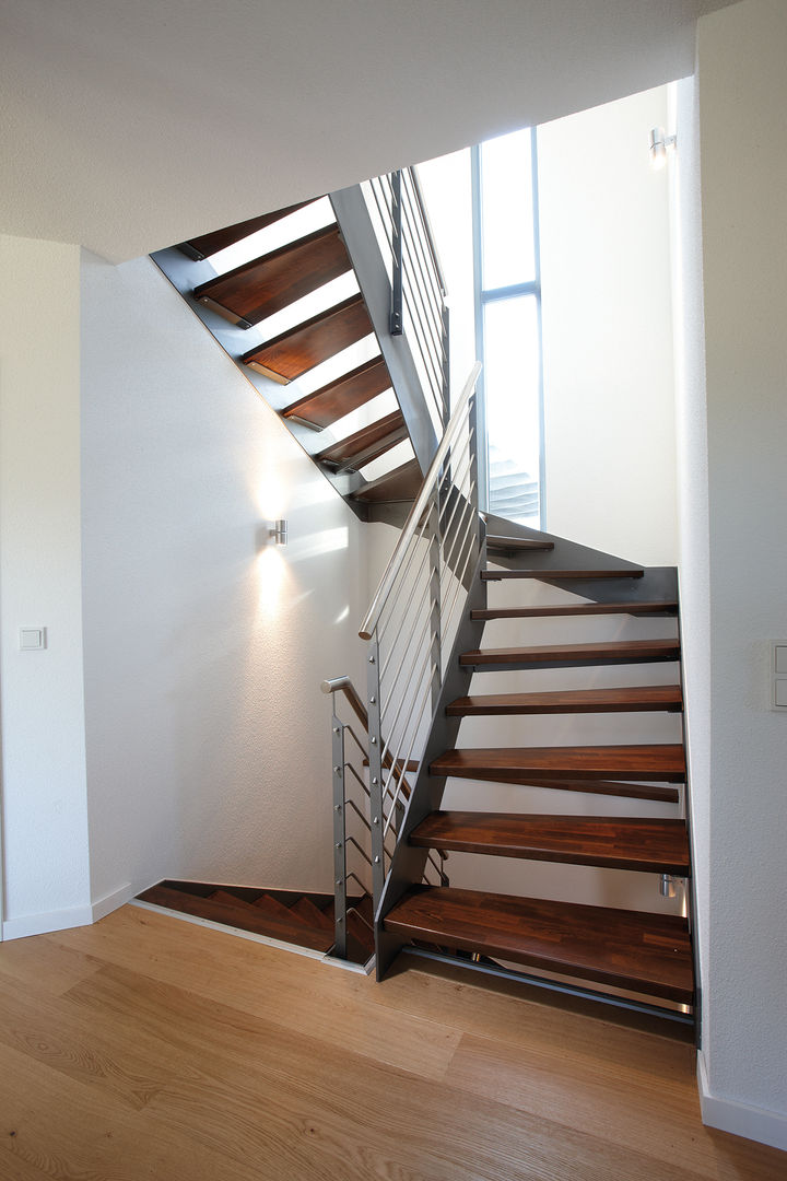 homify Modern corridor, hallway & stairs