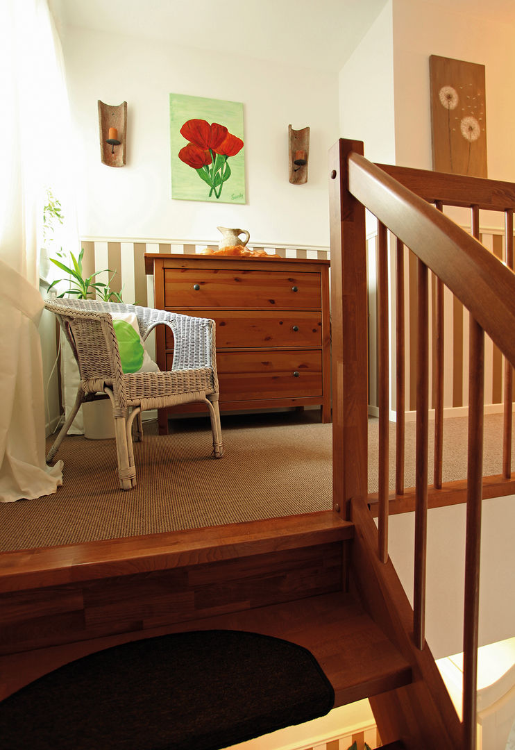 homify Country style corridor, hallway & stairs