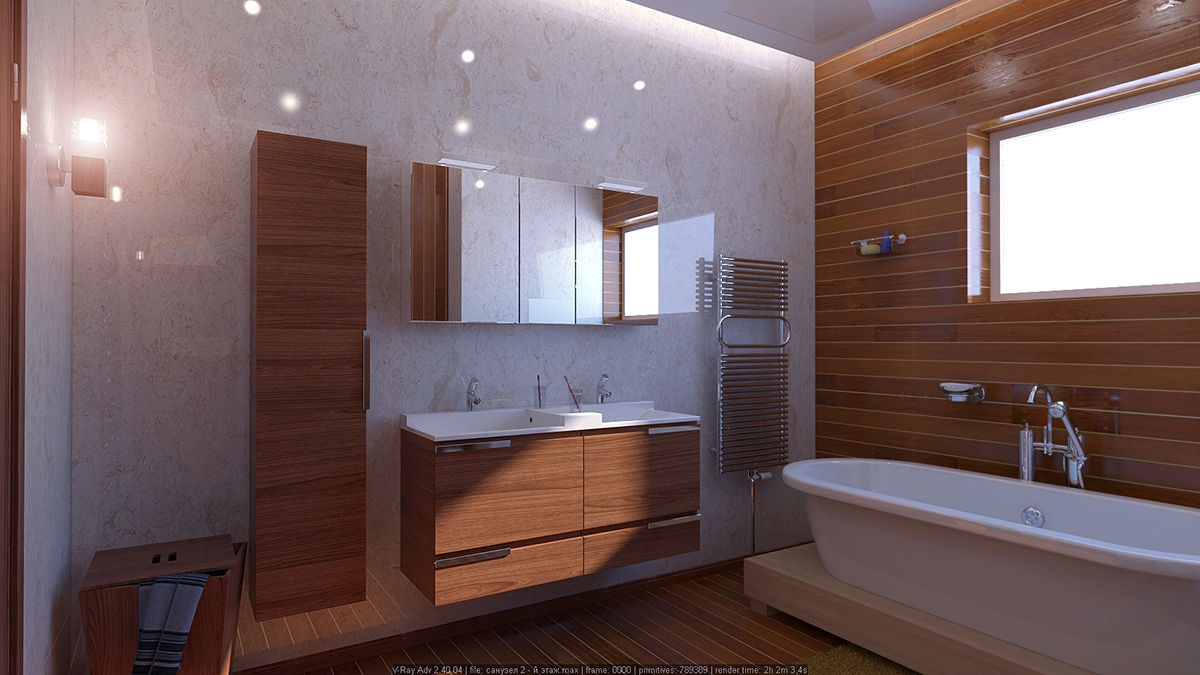 В стиле экоминимализм, Architoria 3D Architoria 3D Minimalistische badkamers