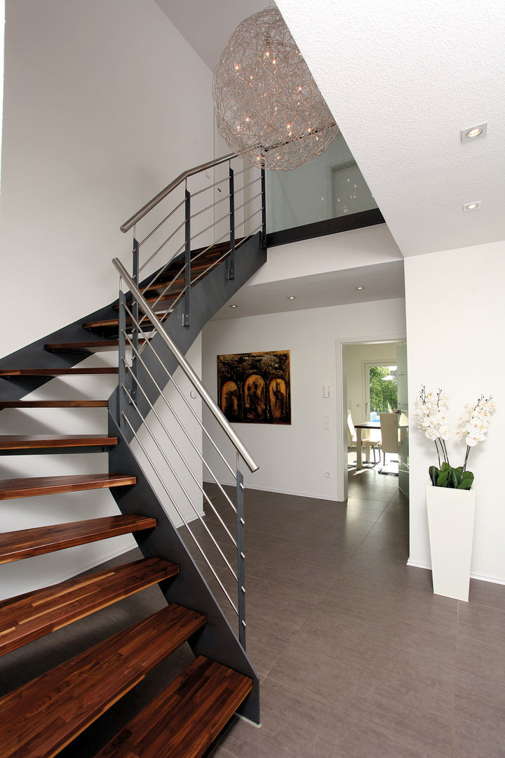 homify Modern corridor, hallway & stairs