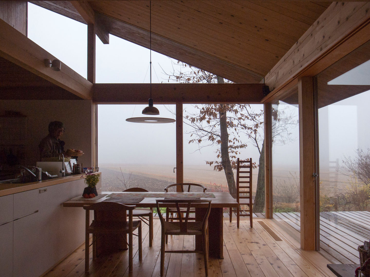 那須の週末住居, 松原正明建築設計室 松原正明建築設計室 Modern dining room