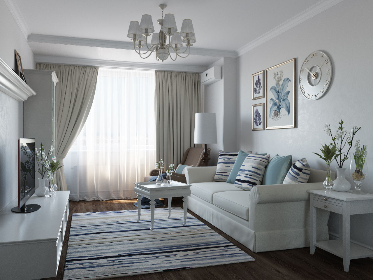 Однокомнатная квартира, Оксана Мухина Оксана Мухина Living room