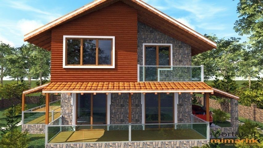 Abant Villa Projesi, Portakal mimarlik Portakal mimarlik Casas modernas