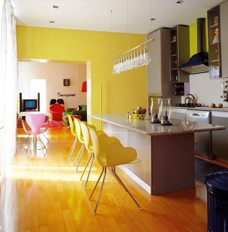 Küche/Essbereich in der Trendfarbe Gelb trend group Moderne Küchen