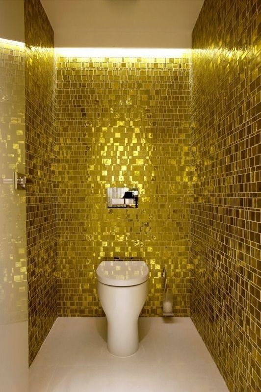 WC in der Trendfarbe Gelb/Gold trend group Ausgefallene Badezimmer