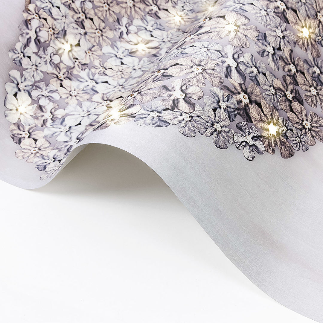 Germamium LED Wallpaper Chandelier - Detail Meystyle Paredes y pisos de estilo moderno Papel tapiz