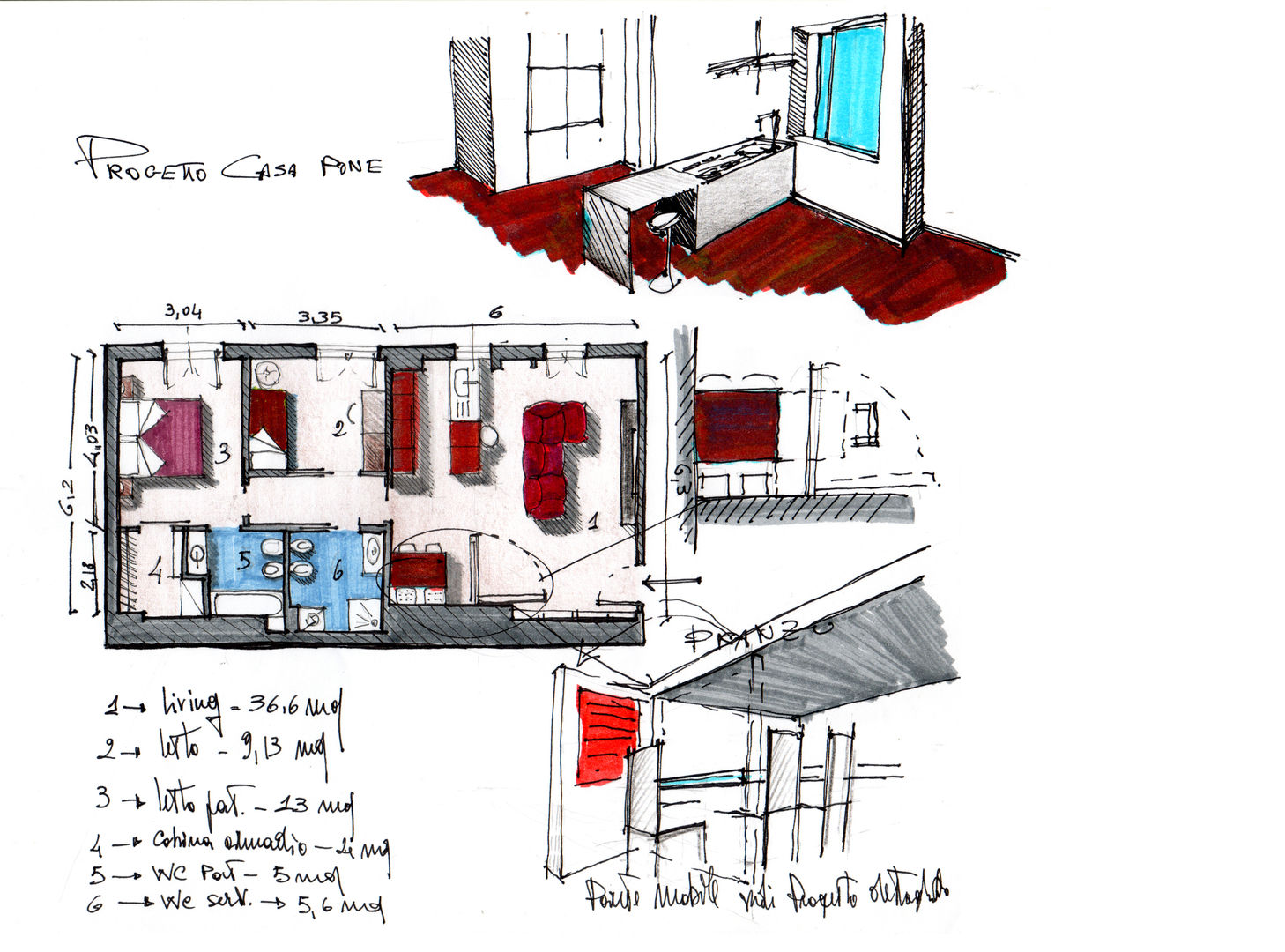 Appartamento 80 mq, MedomStudio MedomStudio Modern study/office