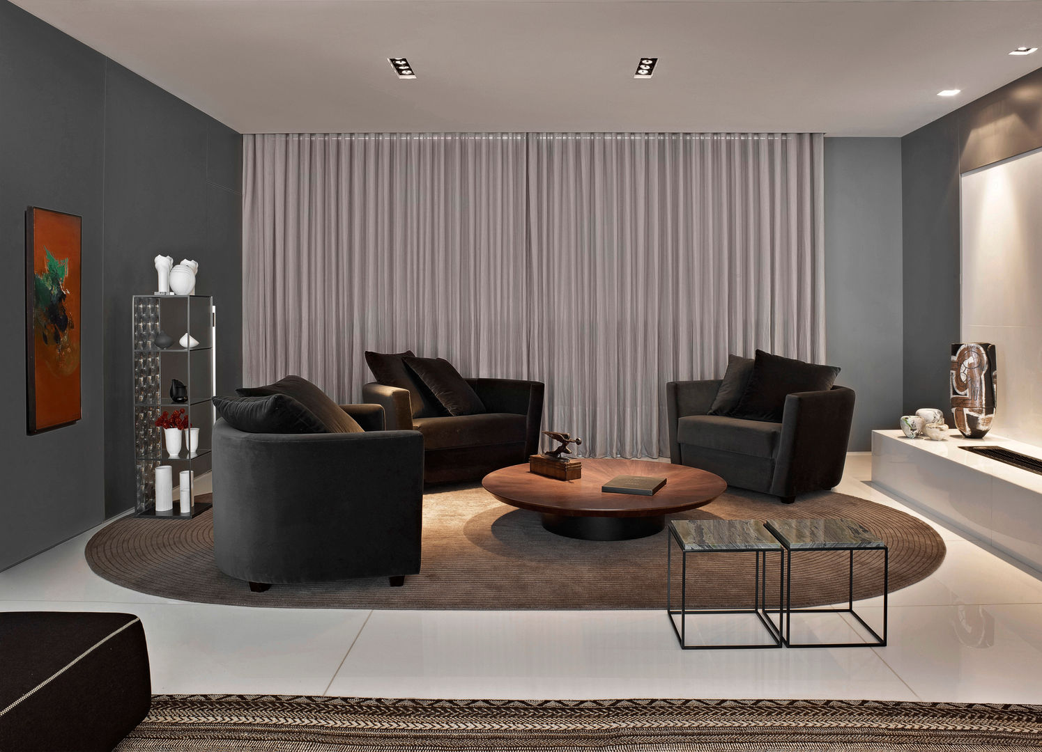 Apartamento Lolita - Belvedere, lena pinheiro - interior design lena pinheiro - interior design Salas de estar modernas Sofás e divãs