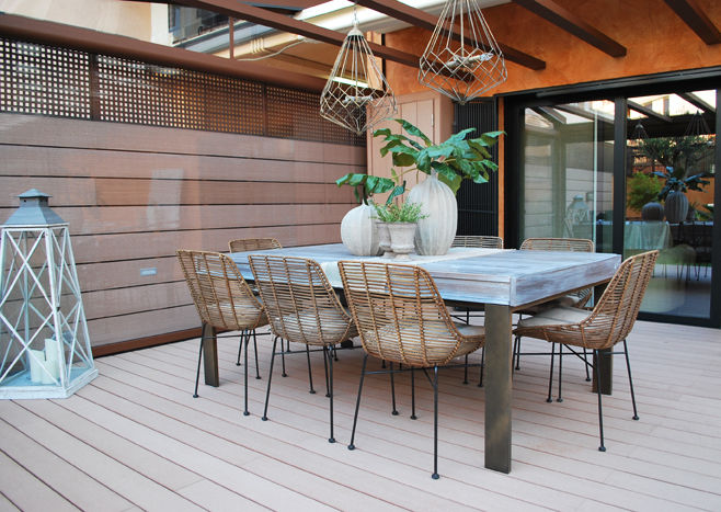 Proyecto de interiorismo de terraza, Vicente Galve Studio Vicente Galve Studio Mediterranean style balcony, porch & terrace