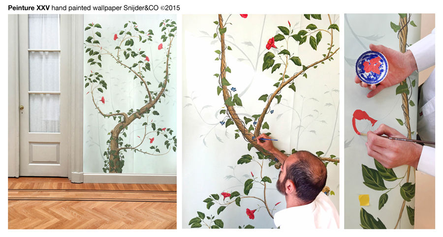 Hand painted wallpaper Peinture XXV, Snijder&CO Snijder&CO Salas / recibidores Accesorios y decoración
