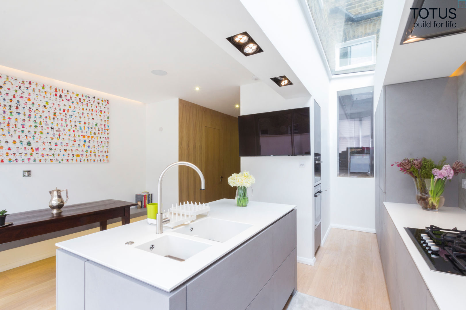 Property Renovation and Extension, Clapham SW11, TOTUS TOTUS モダンな キッチン