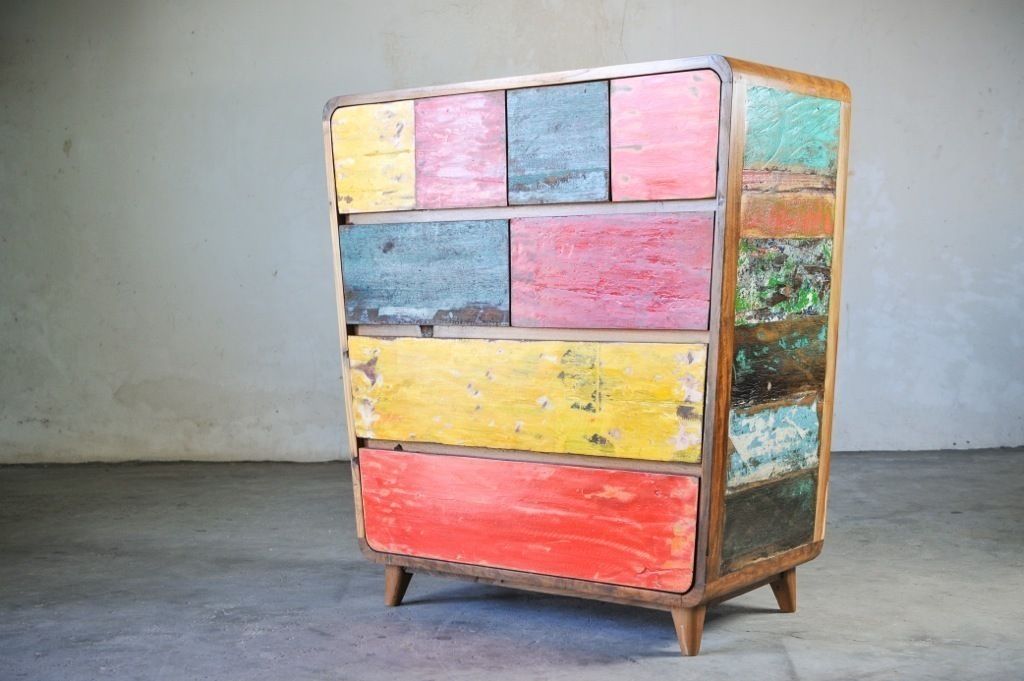 Recycled / COMMODE, WOODSTONEBALI WOODSTONEBALI غرفة نوم Wardrobes & closets