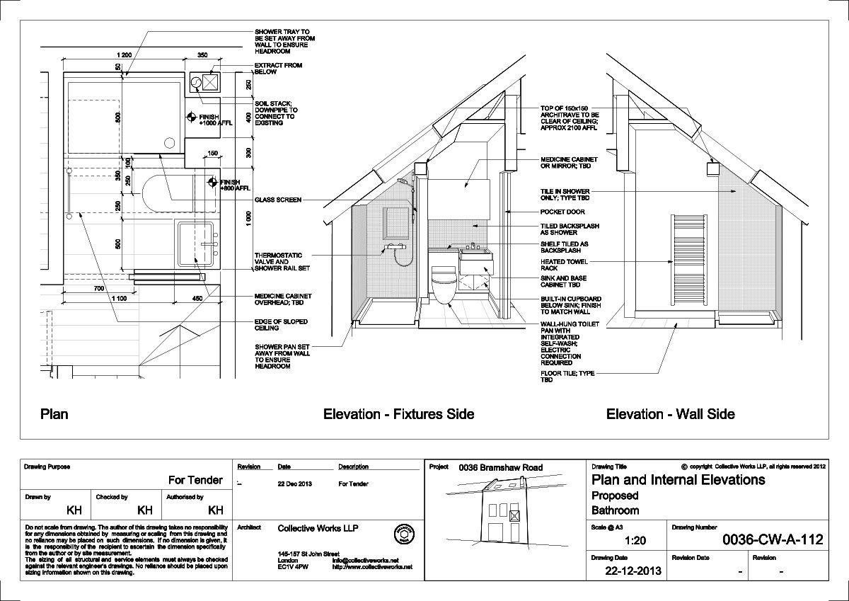 Bathroom Drawing Collective Works Kamar Mandi Modern