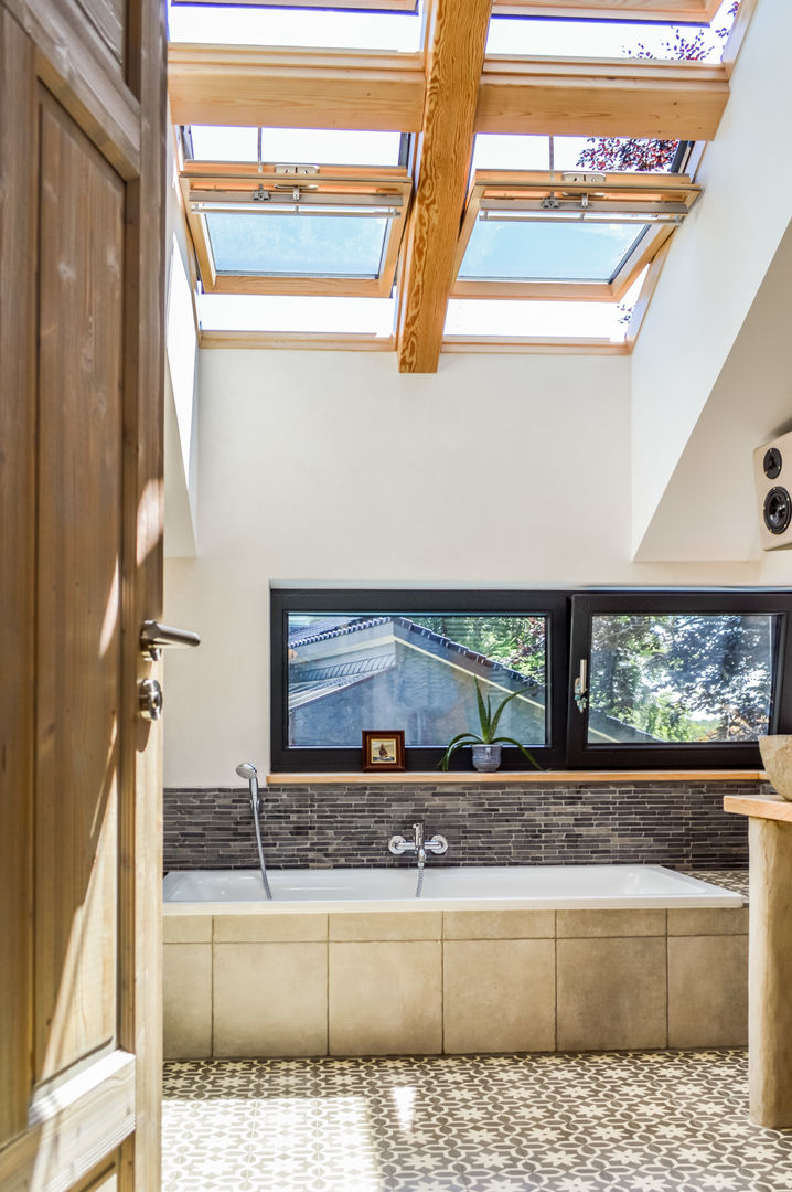 Modernes Landhaus in Holzbauweise, architektur. malsch - Planungsbüro für Neubau, Sanierung und Energieberatung architektur. malsch - Planungsbüro für Neubau, Sanierung und Energieberatung Modern bathroom