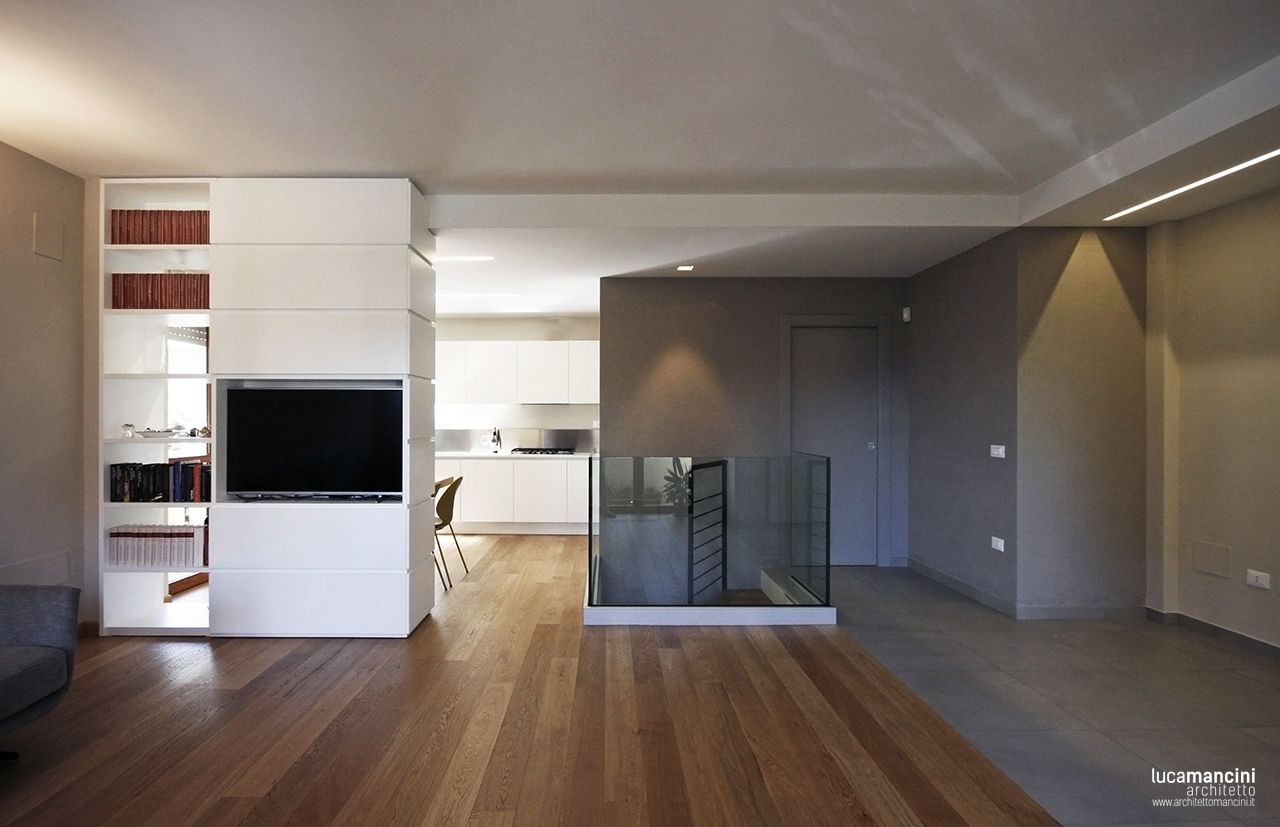 Casa in bifamiliare, Luca Mancini | Architetto Luca Mancini | Architetto ห้องนั่งเล่น
