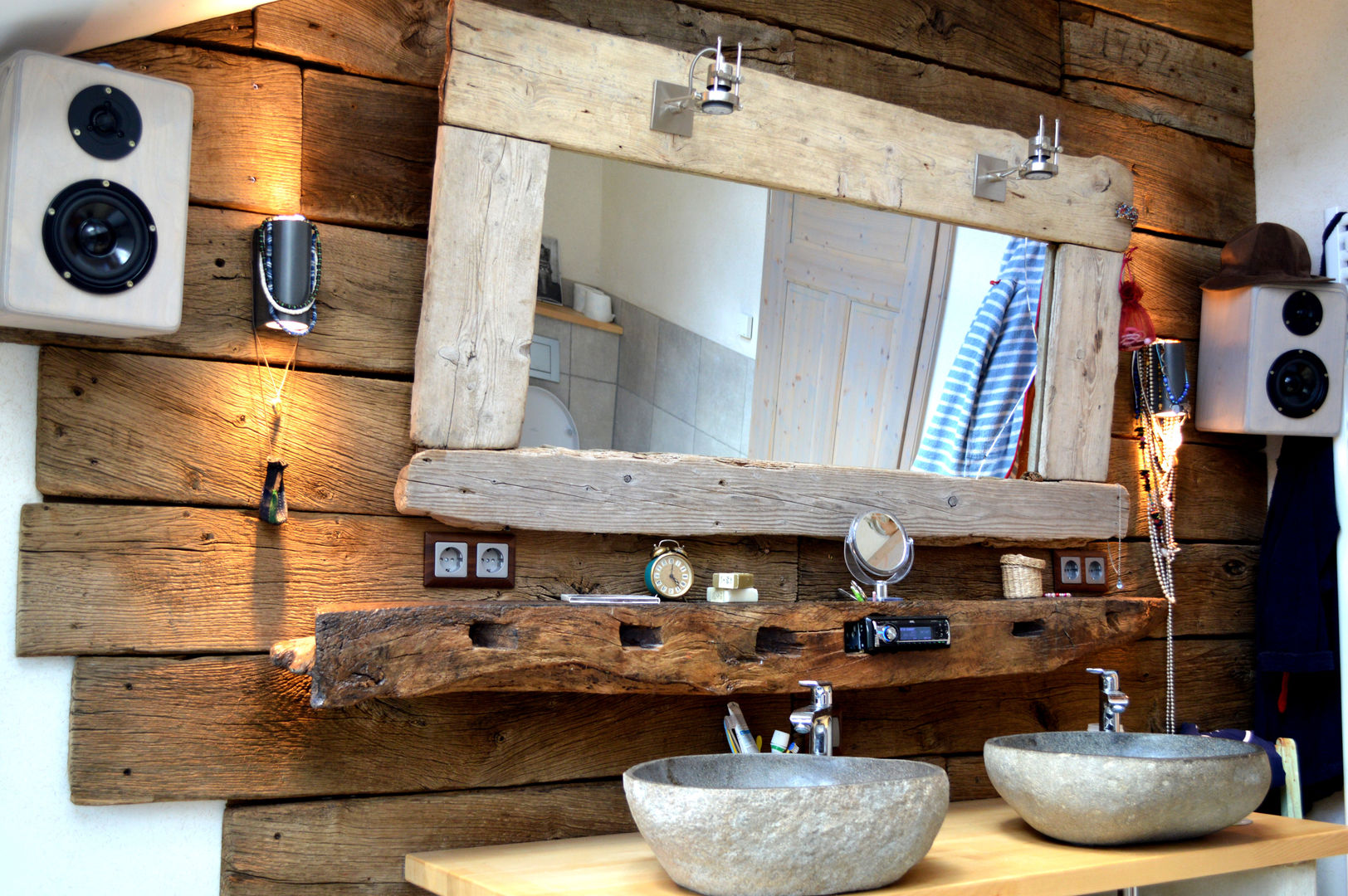 Modernes Landhaus in Holzbauweise, architektur. malsch - Planungsbüro für Neubau, Sanierung und Energieberatung architektur. malsch - Planungsbüro für Neubau, Sanierung und Energieberatung Eclectic style bathroom Sinks