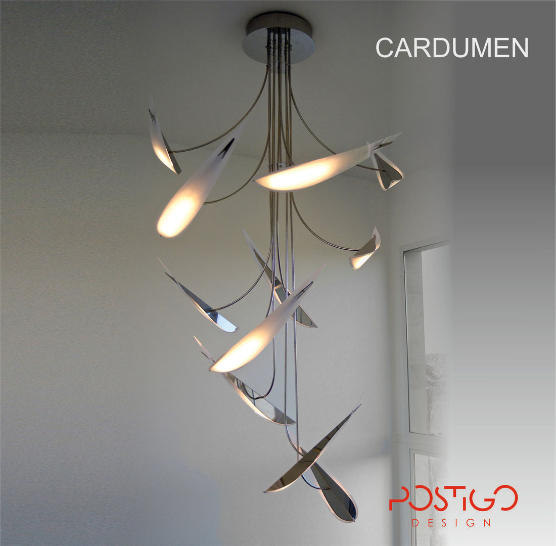 Luminaria Cardumen, Postigo design Postigo design Salas de estar modernas Iluminação