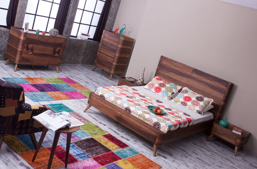 Yeni Trend Yatak Odası Modelleri, Mahir Mobilya Mahir Mobilya モダンスタイルの寝室 ベッド＆ヘッドボード