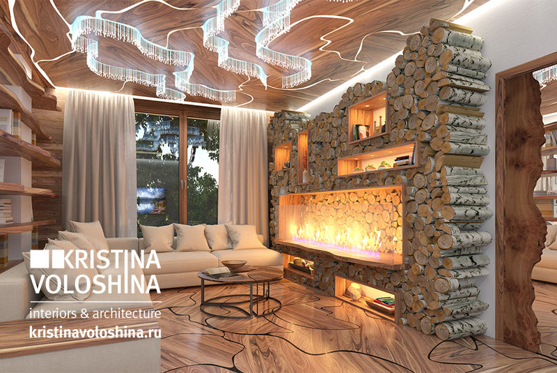 интерьер в экостиле, kristinavoloshina kristinavoloshina Living room