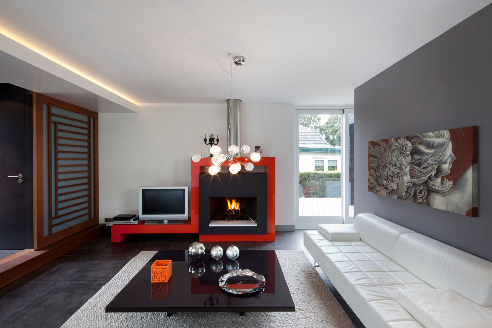 Omgeving & functionaliteit verbonden in een verbazingwekkende villa in Vinkeveen, MEF Architect MEF Architect Living room