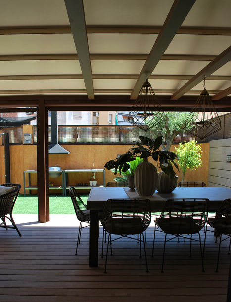 Proyecto de interiorismo de terraza, Vicente Galve Studio Vicente Galve Studio Mediterranean style balcony, veranda & terrace