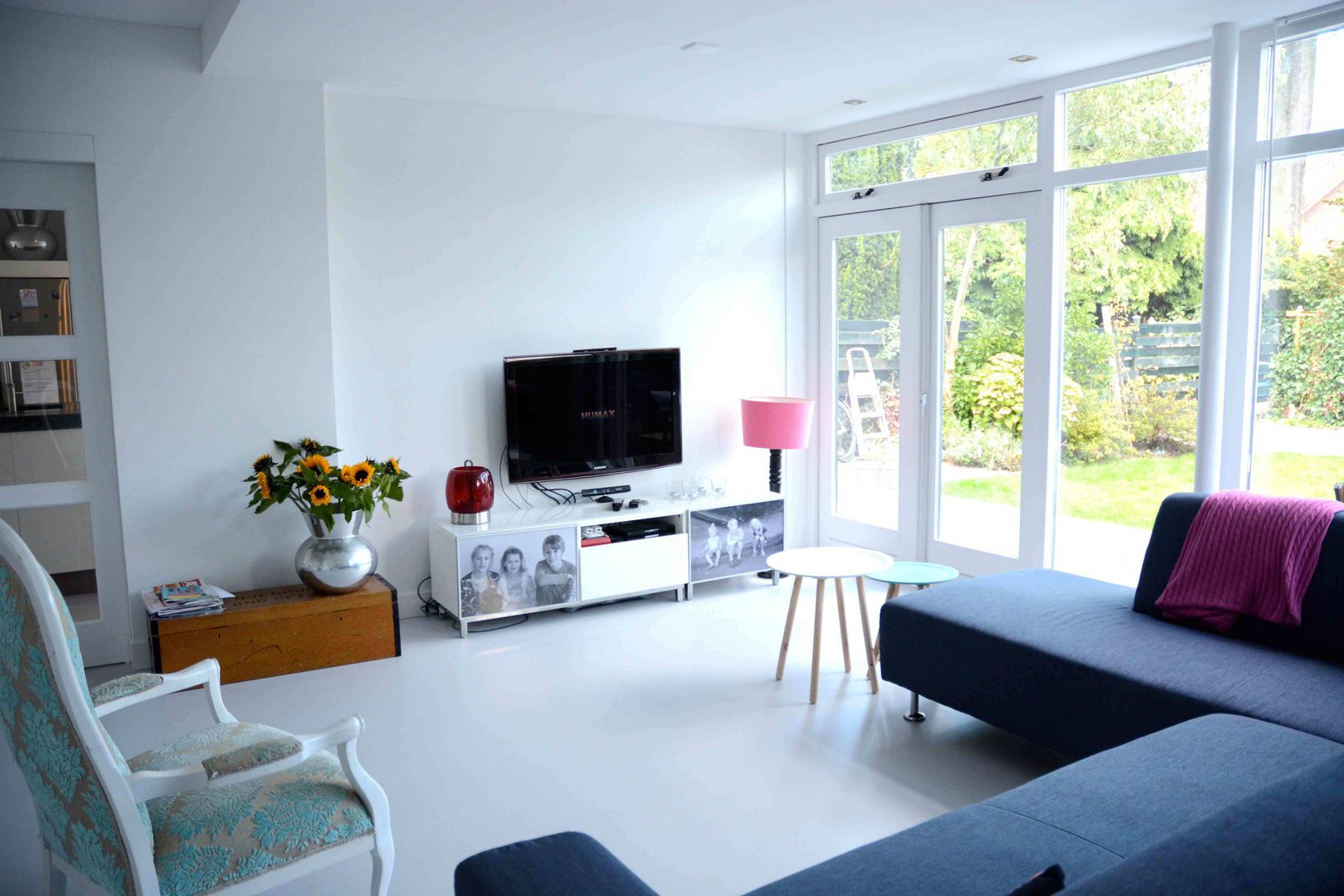 uitbreiding woonhuis Amersfoort, TIEN+ architecten TIEN+ architecten Modern living room