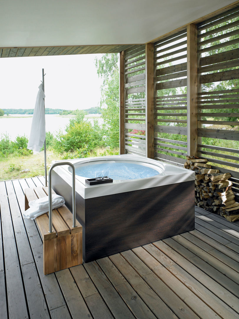 Un Balneario en el Jardín, Duravit España Duravit España ミニマルスタイルの プール