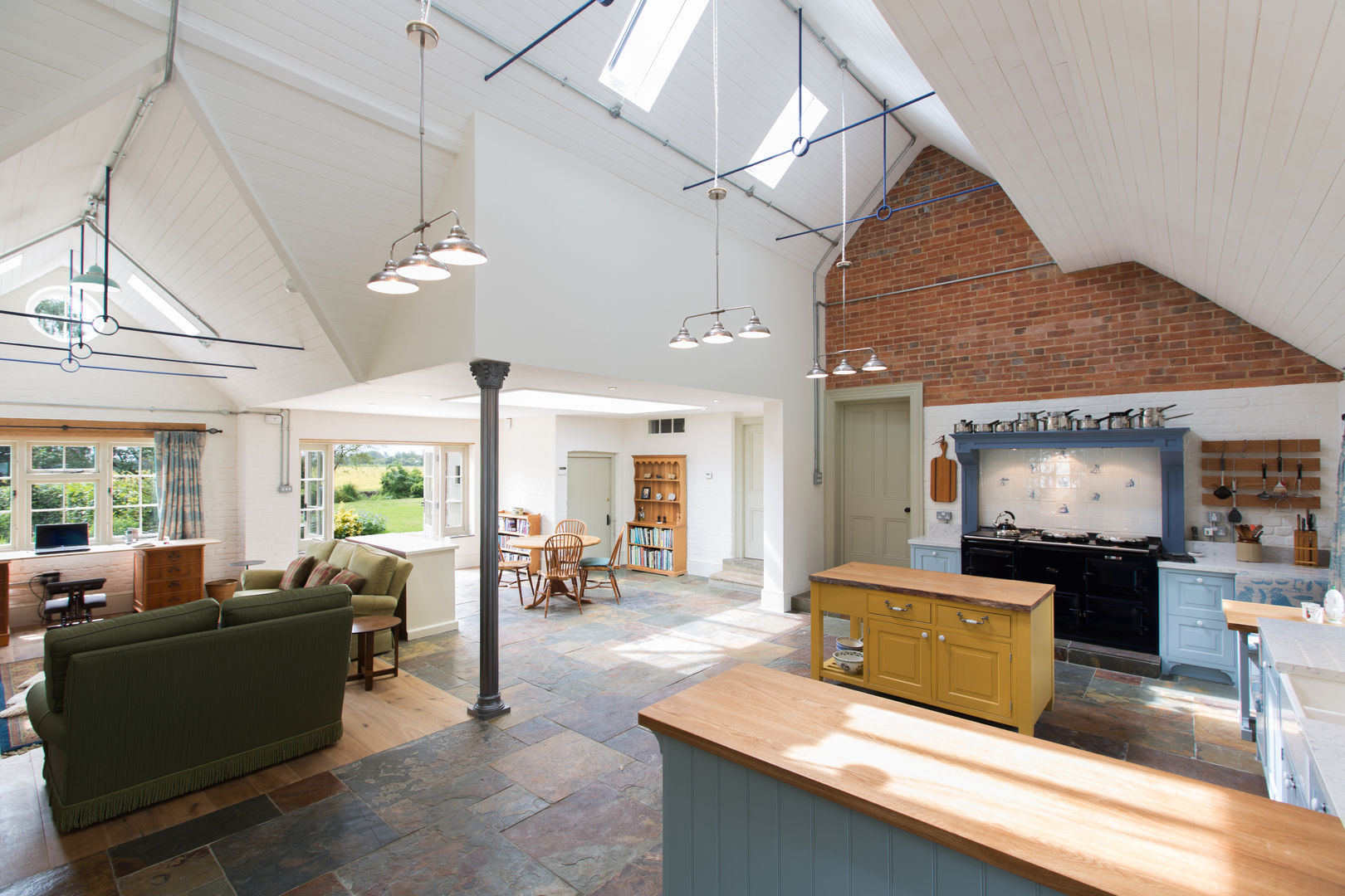 Traditional Farmhouse Kitchen Extension, Oxfordshire, HollandGreen HollandGreen مطبخ