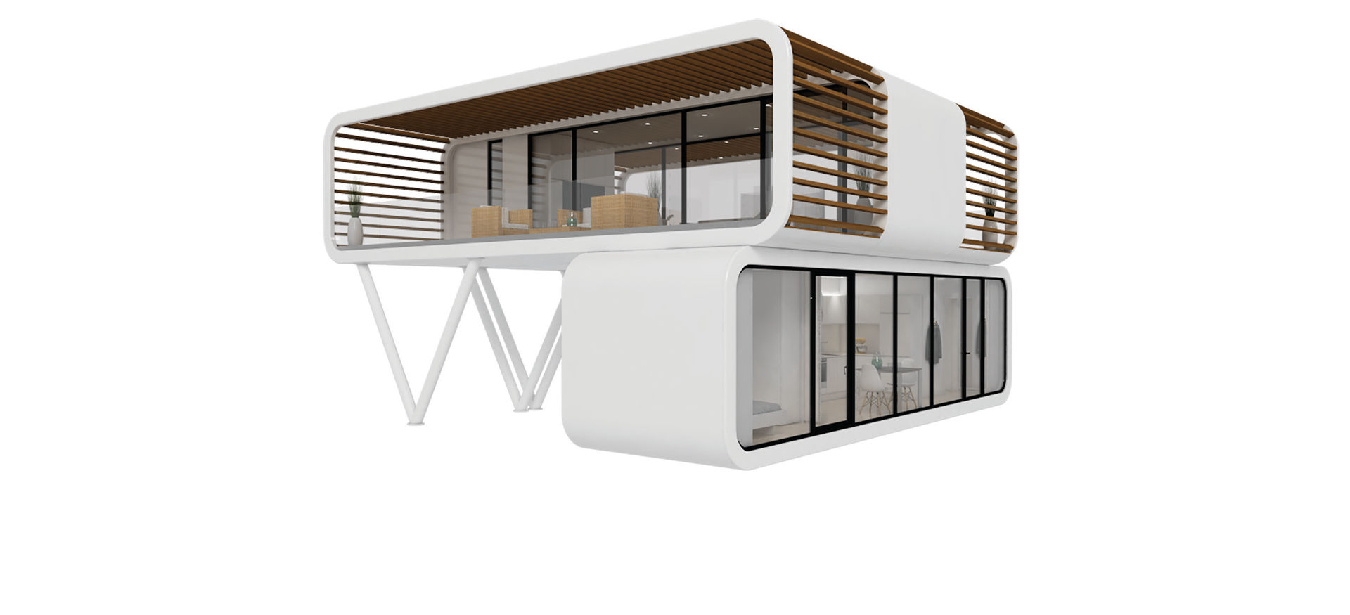 Flexibel wohnen im modularen Tiny House coodo, LTG Lofts to go - coodo LTG Lofts to go - coodo Casas eclécticas
