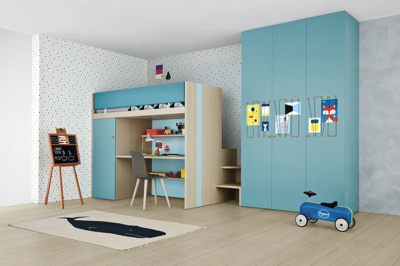 Children's Bedroom with Plenty of Storage Nubie Kids Dormitorios infantiles de estilo moderno Camas y cunas