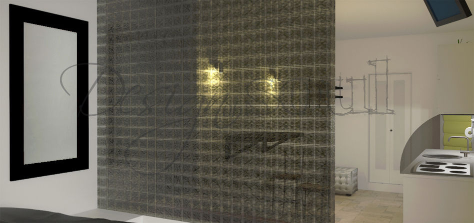 Vista del SOGGIORNO dalla CAMERA da LETTO Design of SOUL Interior DESIGN Soggiorno eclettico