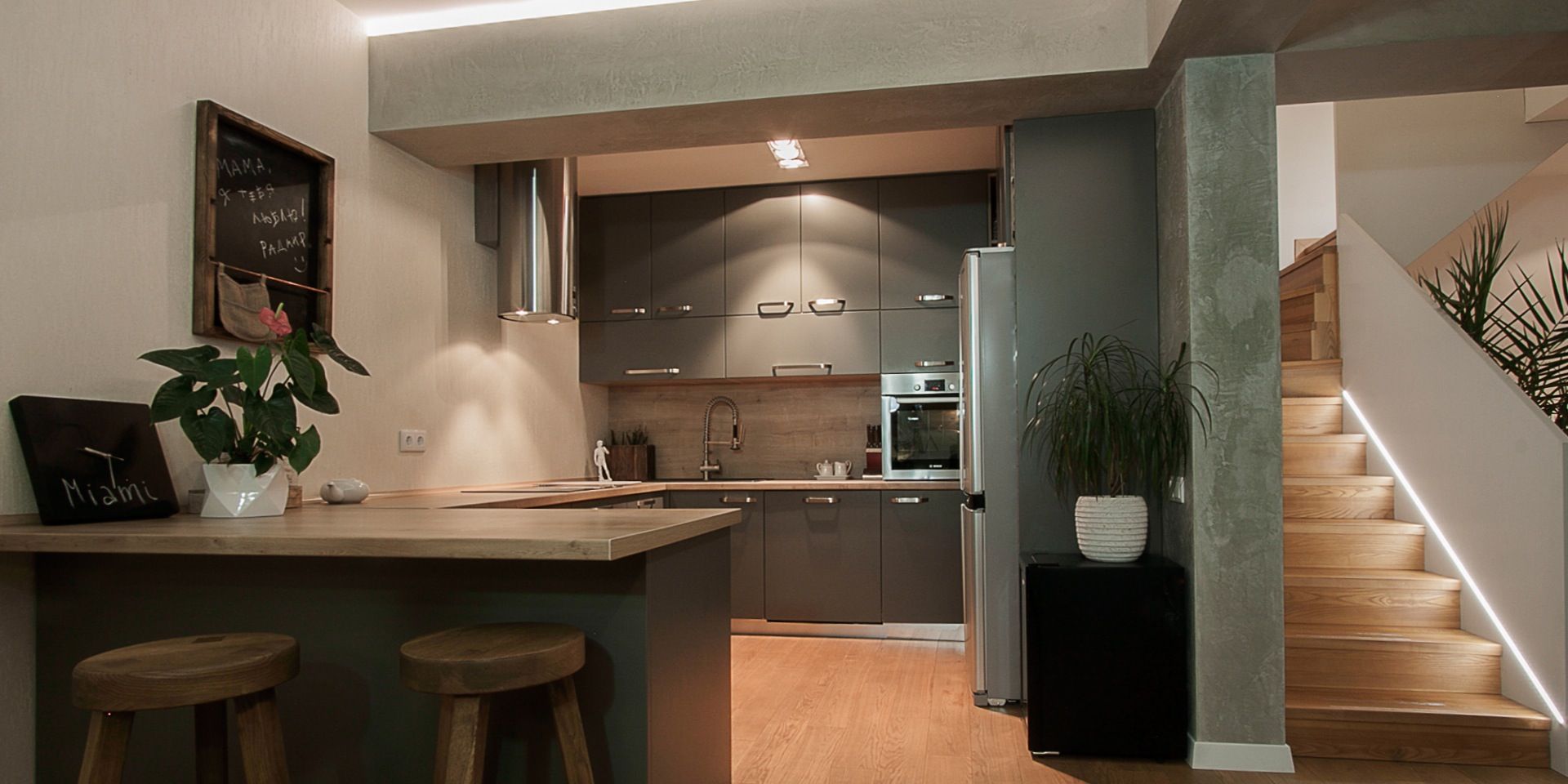 Трехуровневая квартира, Despace Despace Minimalist kitchen