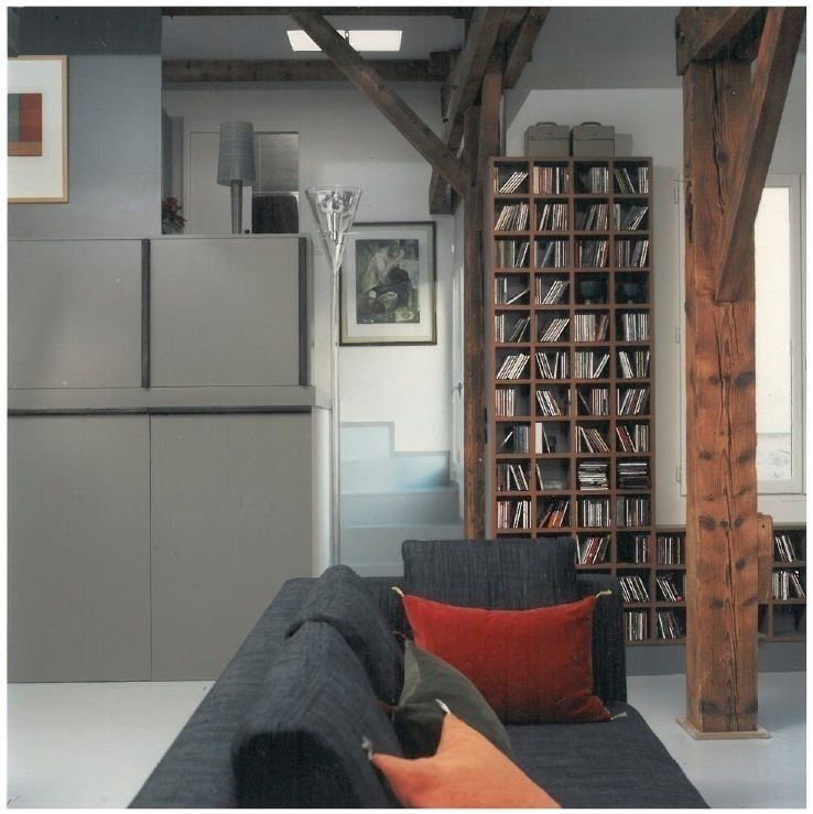 homify Industriële woonkamers