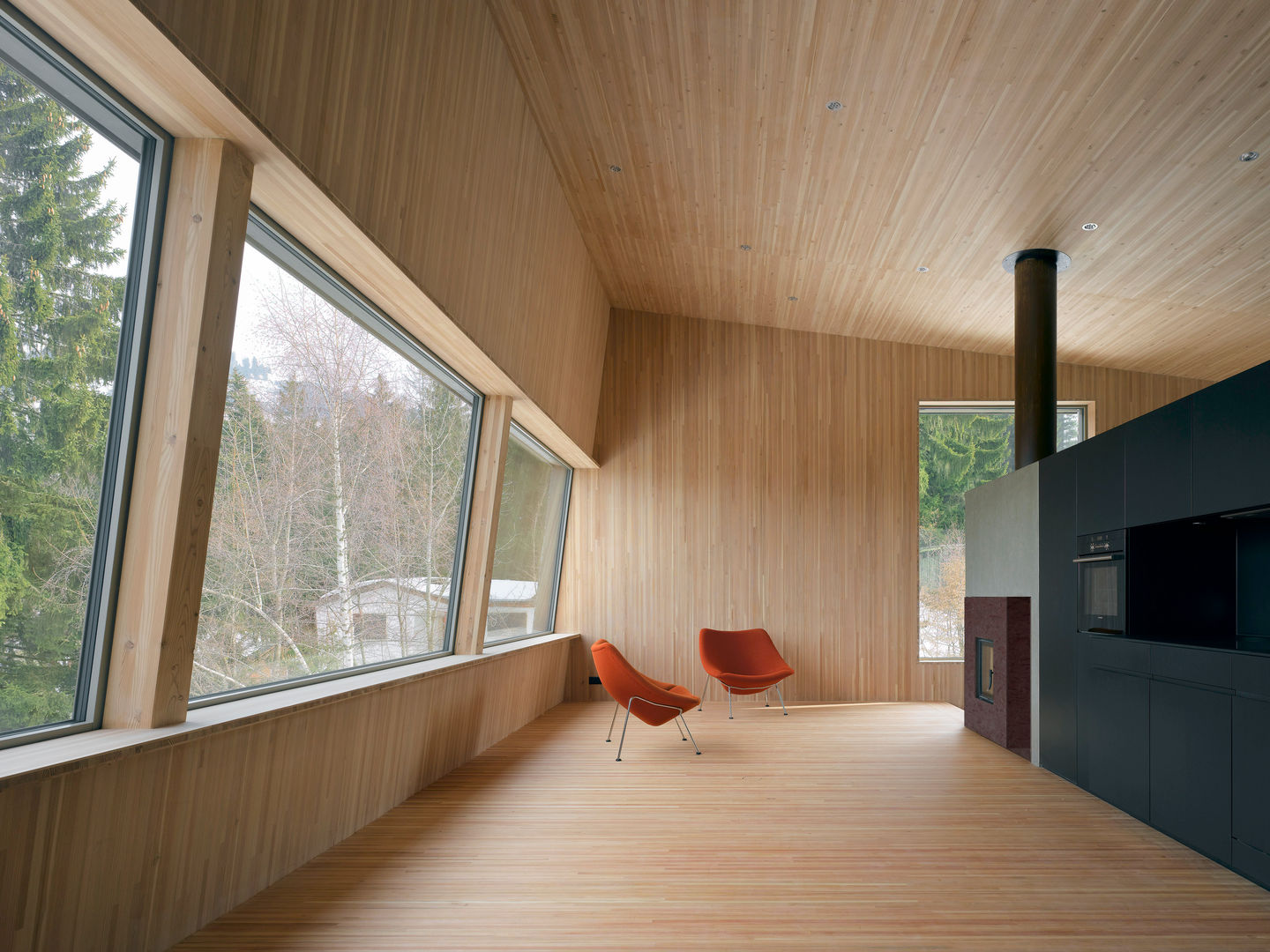 Passivhaus Vogel, Diethelm & Spillmann Diethelm & Spillmann Modern living room