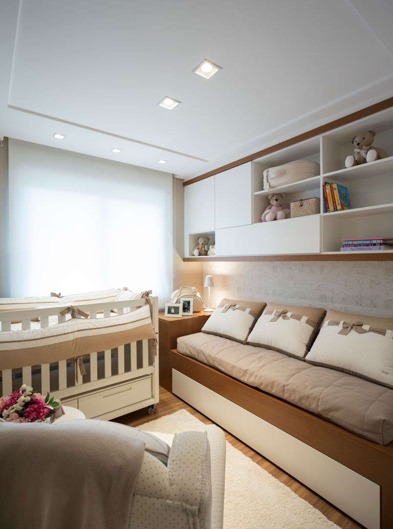 DORMITÓRIO BEBÊ 01, Pura!Arquitetura Pura!Arquitetura Minimalist nursery/kids room Beds & cribs