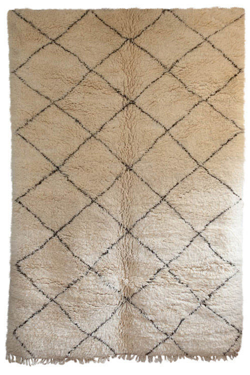 Moroccan Beni Ourain Carpet M.Montague Souk Pavimentos Tapetes e alcatifas