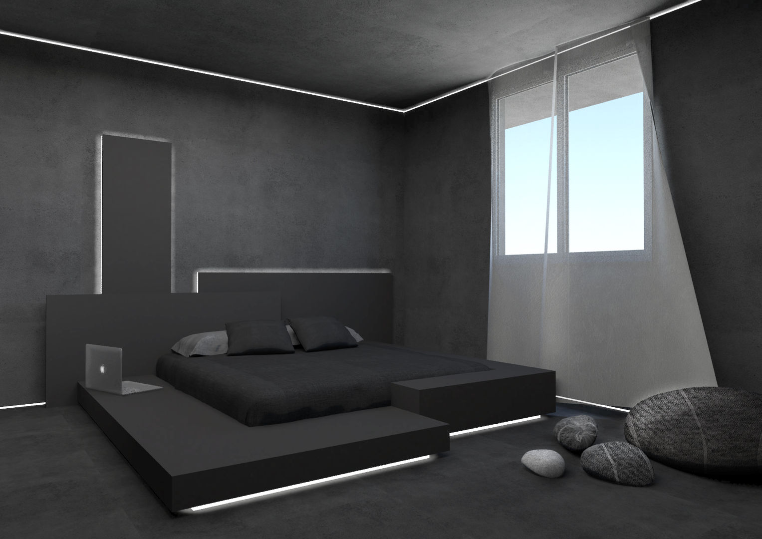 Gray shades , Giemmecontract srl. Giemmecontract srl. Minimalist bedroom