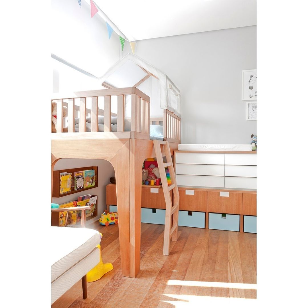 Quarto Tom e Lis, Ameise Design Ameise Design Modern nursery/kids room Beds & cribs