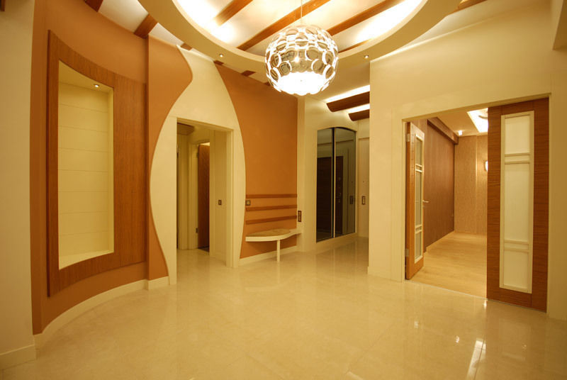 EYMEN RESİDENCE , santimetre mimarlık santimetre mimarlık Modern corridor, hallway & stairs
