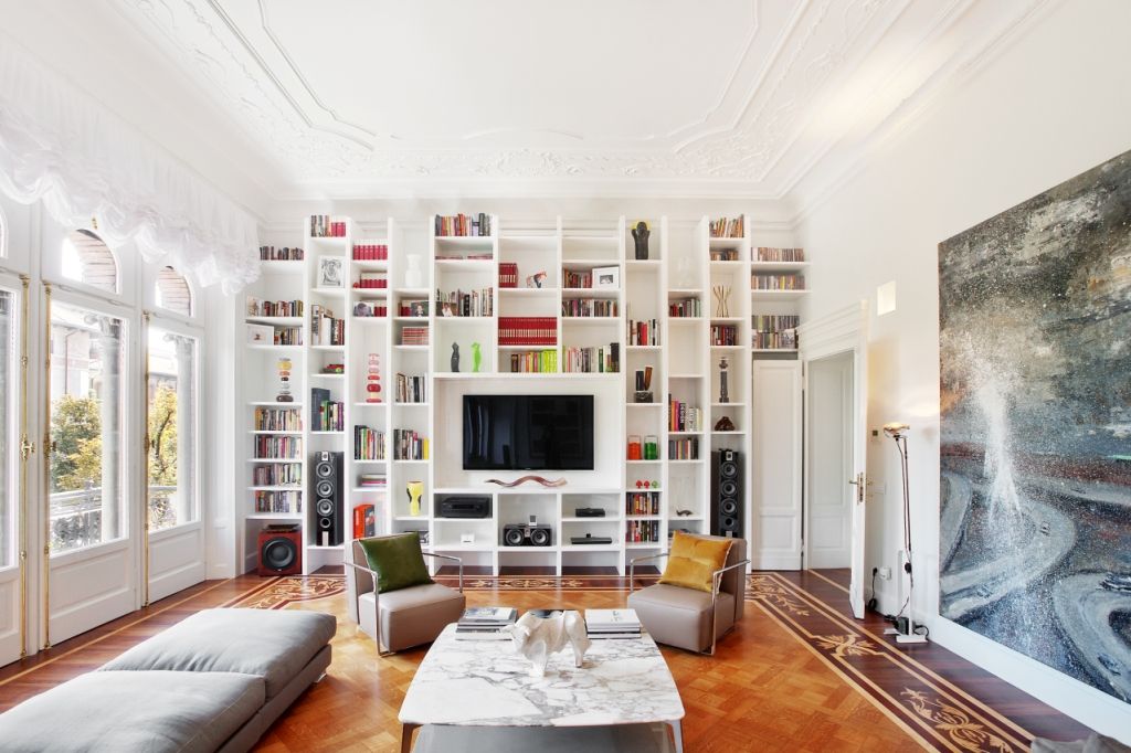 Appartamento Via Elba - Milano, PADI Costruzioni srl PADI Costruzioni srl Ruang Keluarga Klasik