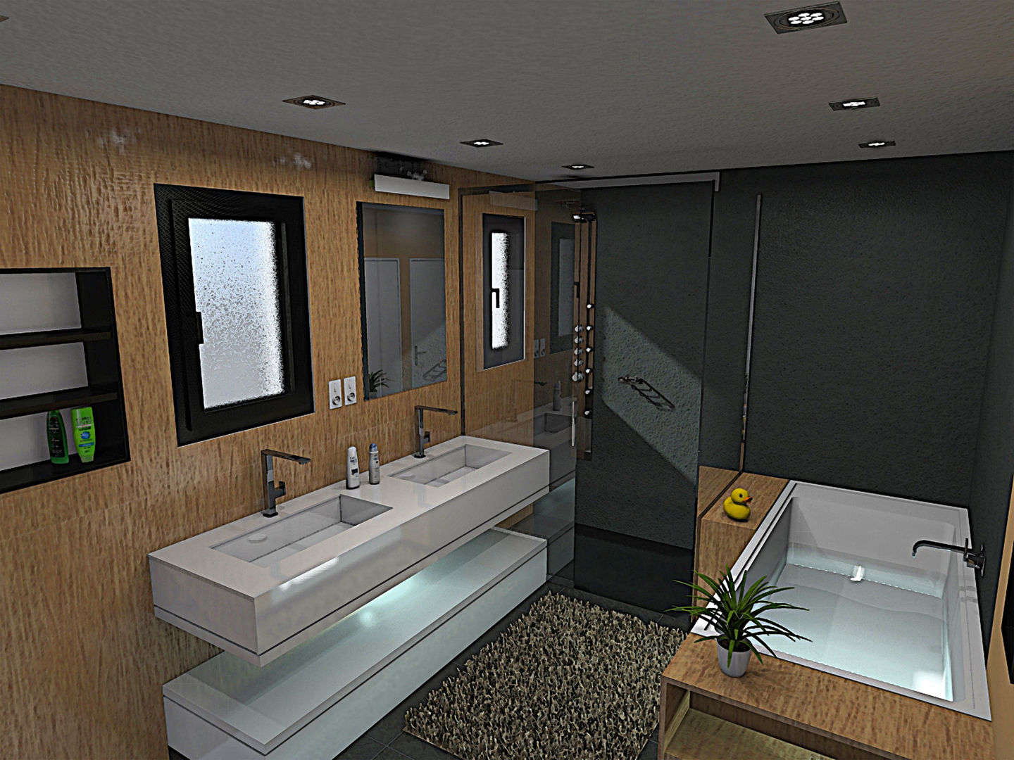 Rénovation d'une salle de bain, Brice Bataille Brice Bataille Modern bathroom