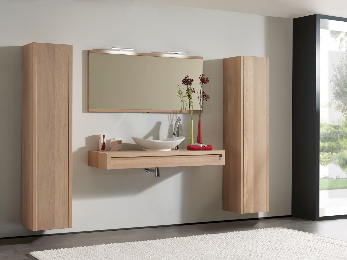 Echtholzbadmöbel aus der Serie Aither, F&F Floor and Furniture F&F Floor and Furniture Modern bathroom Storage