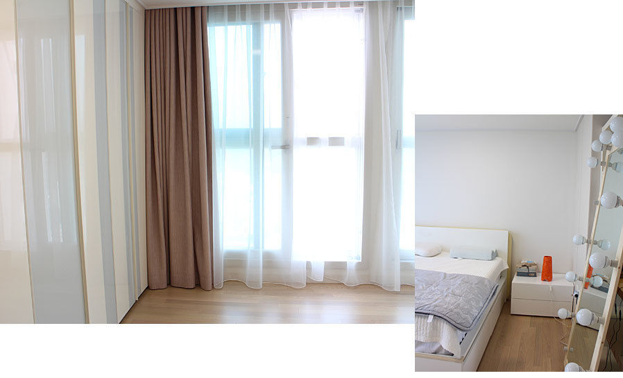 Master Bed Room Curtain homify 모던스타일 침실 직물