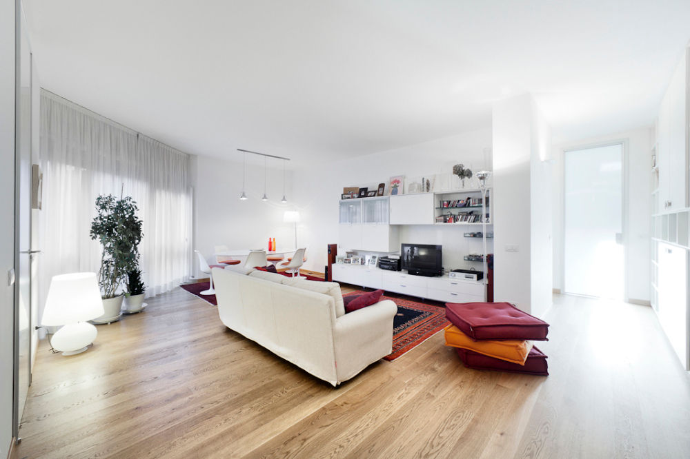 Angolo, 23bassi studio di architettura 23bassi studio di architettura Modern living room Wood Wood effect
